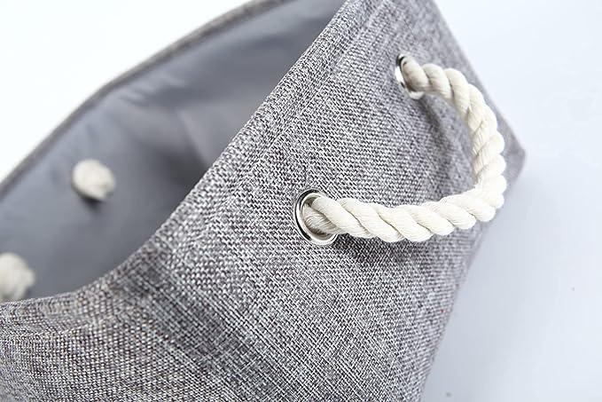Storage Basket Fabric Sturdy Canvas Storage Bins Organizer with Handles for Clothes and Storage Foldable Storage Boxes Cubes-Ruum Studio Home