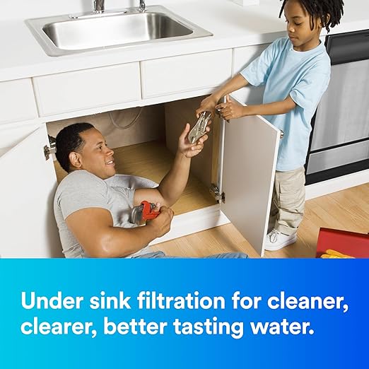 Aqua-Pure 3MDW301 Under Sink Dedicated Faucet Water Filter System, for Lead, VOC's, Microplastics, Cysts, Bad Taste and Odor, Asbestos, MTBE and TTHM Reduction, Includes Faucet-Ruum Studio Home