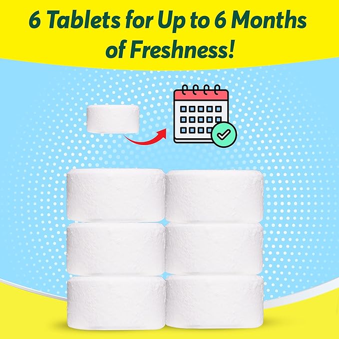 Cleanomic WashWizard Washing Machine Cleaner Tablets – Deep Cleaning Washer Cleaner for Front Load, Top Load & HE Machines – Removes Odor, Buildup & Limescale – Septic Safe, Non-Toxic, 6 Tablets-Ruum Studio Home