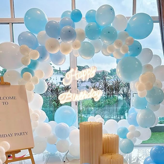 130pcs Pale Aqua Balloons Different Sizes 18" 12" 10" 5" Aqua Blue Latex Balloon Garland Arch Kit for Birthday Baby Shower Graduation Wedding Gender Reveal Anniversary Party Decorations-Ruum Studio Home