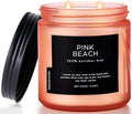 M&SENSE Pink Beach Sands Jar Candle, 11.6oz Pineapple & Coconut Scented Natural Soy Candles for Home Scented, 70 Hour Burn Time, Home Decor Gift for Women, Friends, Family, Colleagues, Couples-Ruum Studio Home