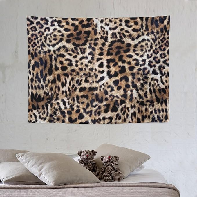 HZOHNAGO Leopard Print Tapestry Nature Wildlife Vintage Cheetah Fur Spot Animal Skin Wild Animals Spots Printed Wall Tapestry Painting Wall Hanging for Bedroom Living Room Dorm 40" W x 30" H-Ruum Studio Home