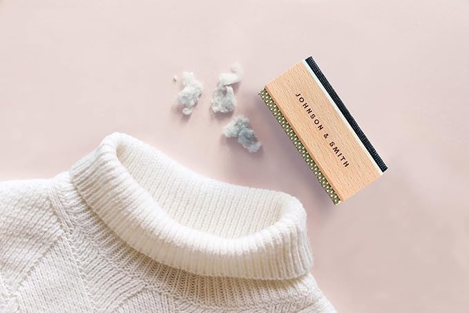 Johnson & Smith Sweater Comb - Double Sided Sweater Shaver Lint Scraper - Easy Grip Cashmere Comb - Multifunction Fabric Clothes Shaver Cashmere Pill Remover - Travel Pilling Remover Brush with Pouch-Ruum Studio Home