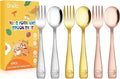 DRKIO Stainless Steel Toddler Utensils Set - 6 Pieces Kids Silverware Set Children Safe Food Grade Small Forks and Spoons Dishwasher Safe Mirror Polished-Ruum Studio Home