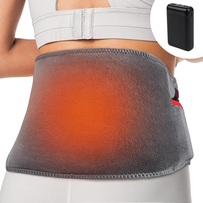 Portable Heating Pad for Back Pain Relief, Upgraded Cordless Lower Back Heat Pads Wearable 10000mAh Battery Powered, Hot Compress, Extra Large 60", Gift for Women Men, Fit Size S/M/L/XL-Ruum Studio Home