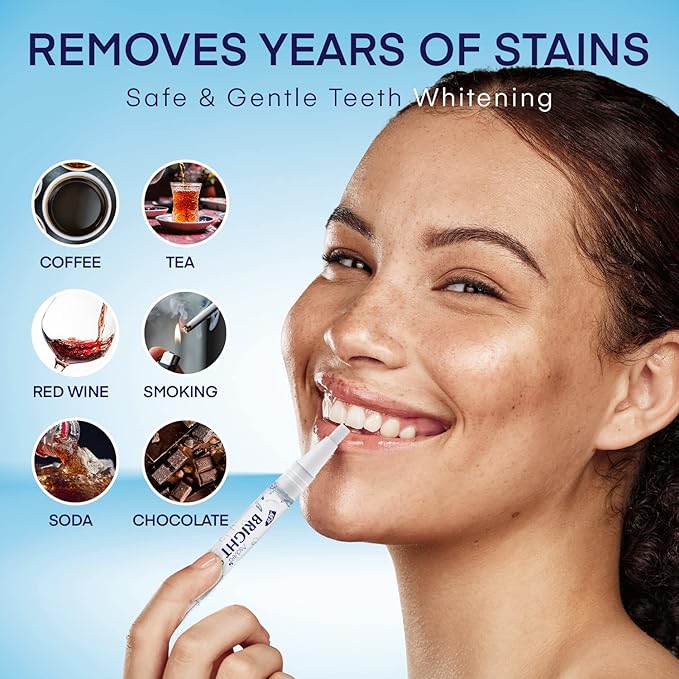 Teeth Whitening Pen (4 Pens) for Teeth Whitening, 40+ Uses, Effective, Painless, No Sensitivity, Travel-Friendly, Beautiful White Smile, Mint Flavor-Ruum Studio Home