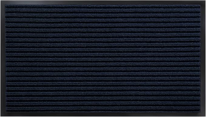 Yimobra Front Door Mat Outdoor Indoor Entrance, 100% Waterproof All-Season All Weather Doormat, Welcome Matt Outside Entry, Non Slip, Low Profile, Heavy Duty Patio Porch Floor Mats,36 x 17,Navy Blue-Ruum Studio Home