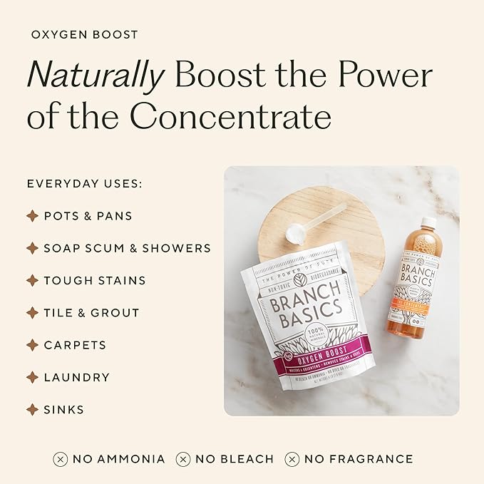 Branch Basics Premium Starter Kit in Glass: All Purpose Cleaner, Glass Cleaner, Bathroom Cleaner, Wash Bottle, and Laundry Bottle (3 Glass Spray Bottles + Concentrate) Fragrance-Free-Ruum Studio Home
