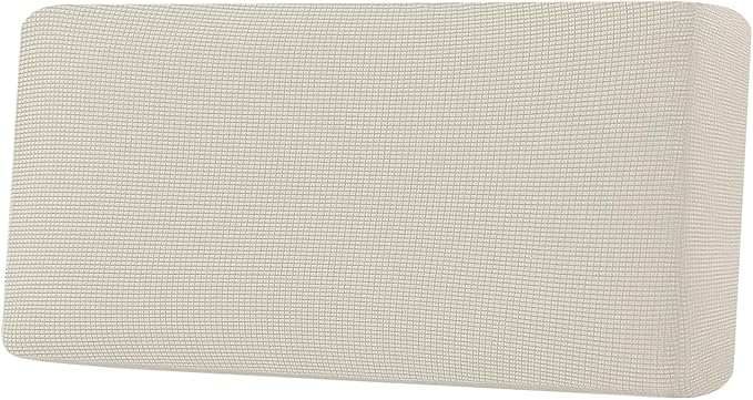 H.VERSAILTEX Super Stretch Individual Seat Cushion Covers Sofa Covers Couch Cushion Covers Slipcover Sets Thick Jacquard Textured Twill Fabric (1 Piece Sofa Cushion Cover, Natural)-Ruum Studio Home