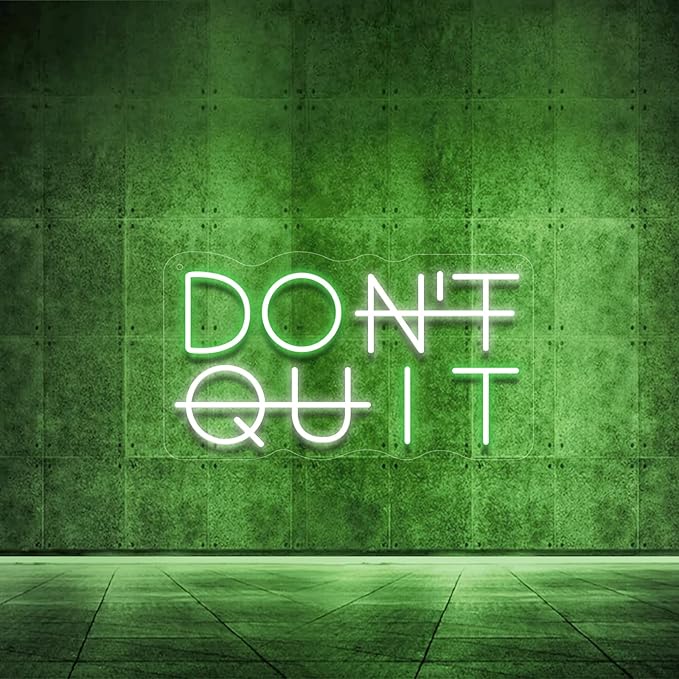 Don't Quit LED Neon Sign for Wall Decor, DO IT Neon Lights Party Decorations, USB Powered Switch LED Lights Adjustable for Office, Gym, Man Cave, Gamer Room Decor-Ruum Studio Home