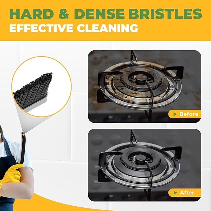 Cleaning Brush - 3 Pcs Hard Bristle Crevice Cleaning Brush, Grout Brush, Scrub Brush for Tile Grout Crevice, Gap Cleaning Tools for Bathroom Kitchen Toilet Window Track (3, Black)-Ruum Studio Home