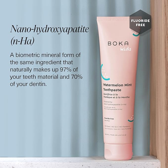 Boka Fluoride Free Toothpaste Nano Hydroxyapatite Toothpaste - Watermelon Mint Flavor, 4 oz 1Pk US Manufactured-Ruum Studio Home