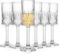 Champagne Flutes Set of 6, 7oz Square Champagne Glasses, Lead-Free Crystal Champagne Flute Glass, Unique Gift for Birthday, Wedding, Anniversary-Ruum Studio Home