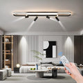 Modern LED Ceiling Light 6-Light track light Spotlight Frosted Black Geometric Ceiling Light Lighting Fixture Dimmable Remote Control Living Bedroom Kitchen Dining Room Fixture-Ruum Studio Home