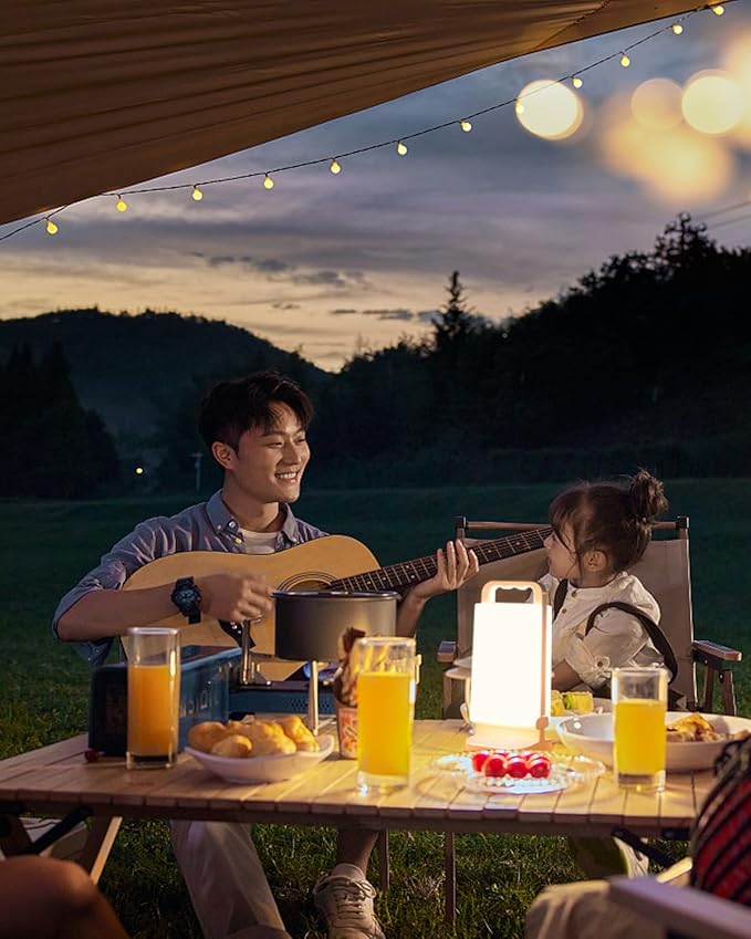 Camping Lantern, solar Lanterns, 6000mAh Rechargeable Light 2-in-1 Dimmable Outdoor Waterproof Gear with USB Charging – lanterns for power outages Hurricane, Hiking, Fish, Emergency, and Home-Ruum Studio Home