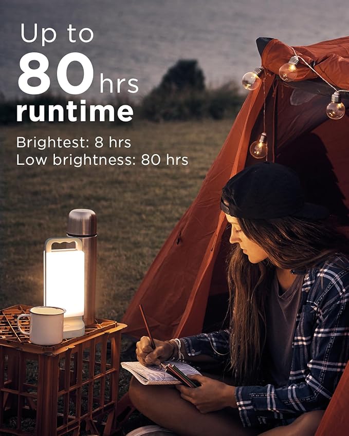Camping Lantern, solar Lanterns, 6000mAh Rechargeable Light 2-in-1 Dimmable Outdoor Waterproof Gear with USB Charging – lanterns for power outages Hurricane, Hiking, Fish, Emergency, and Home-Ruum Studio Home