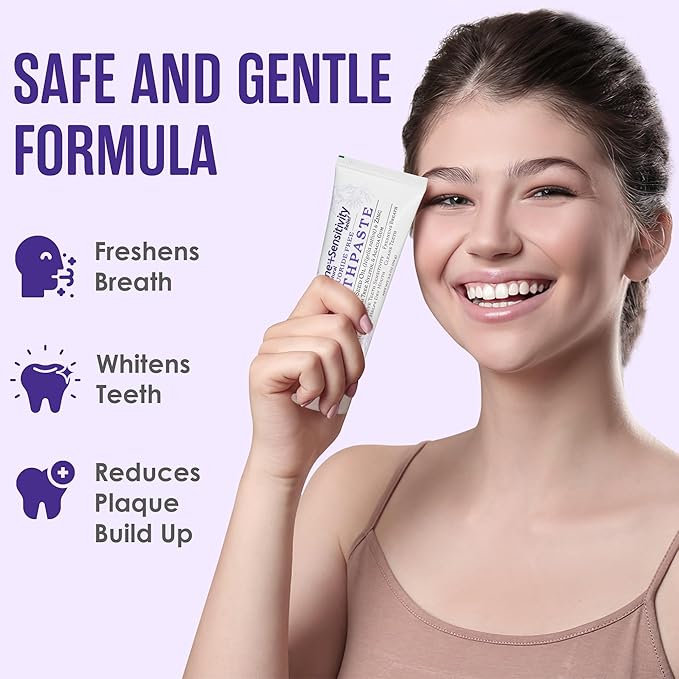 SprinJene Fluoride Free Toothpaste for Sensitive Teeth & Gum Fresh Breath Helps Dry Mouth Natural Non Fluoride Toothpaste for Adult SLS Free, Toxic Preservative Free with Black Seed Oil & Zinc 4 Pack-Ruum Studio Home