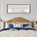 flowtorely Love is Patient, Kind Wall Art Decor 40"X15" Sign 1 Corinthians 13 Bedroom Above Bed Wall Decor Large Bible Verse Quote Scripture Christianity Hanging Sign (Wood)-Ruum Studio Home