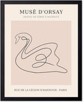 Poster Master Vintage Poster - Retro One Line Swan Drawing Print - Swan Art - Bird Art - Minimal Gift for Her, Animal Lover - Abstract Decor for Home, Office, Bedroom - 8x10 UNFRAMED Wall Art-Ruum Studio Home