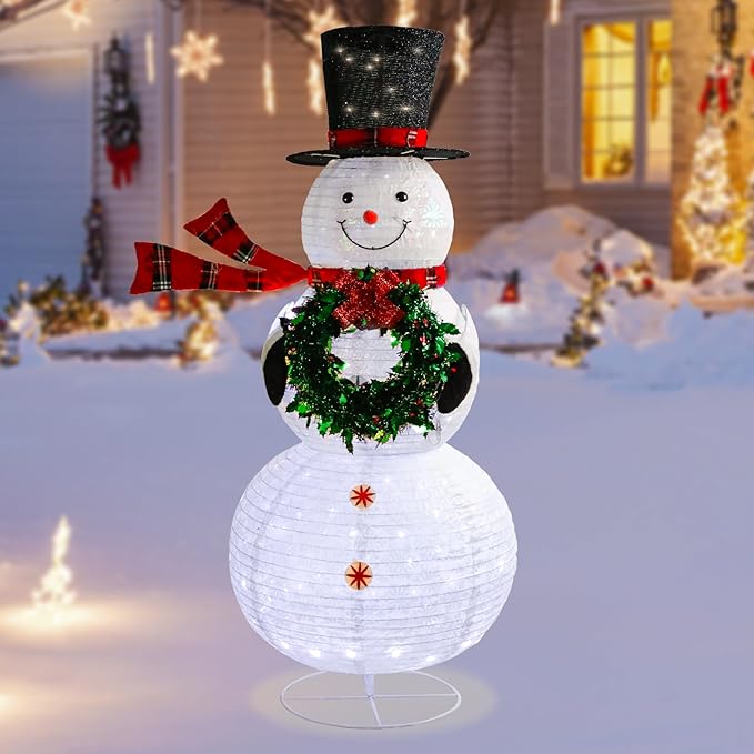 Taman 6ft Christmas Lighted Snowman Decorations Lighted Up Outdoor Lighted Holiday Displays Gift for Christmas Garden Party Yard Porch Decor-Ruum Studio Home