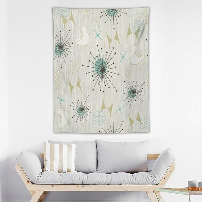 ICMOLYYENLO Boho Medieval Cat Tapestry, Abstract Atomic Starburst Geometric Aesthetic Art Wall Hanging For Bedroom Living Room Dormitory 60x80 Inches-Ruum Studio Home