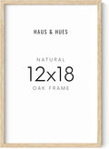 HAUS AND HUES 12 by 18 Picture Frame Set of 1-12 x 18 Poster Frame, 18x12 Light Wood Frame, 12x18 Frame, 12 x 18 Frame Natural Wood, 12 x 18 Picture Frame Wooden (Beige Frame)-Ruum Studio Home