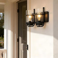 Bathroom Vanity Light Fixtures,2 Light Bathroom Vanity Lights,Black Farmhouse Sconce Over Mirror(Bulbs not Included)-Ruum Studio Home
