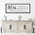 Bless the Food Before Us, the Family Beside Us, and the Love between us Framed Wall Art for Dining Room, 40''×15'' Holy Positive Religious Rustic Bible Verse for Christian God Jesus Christ Prayer-Ruum Studio Home