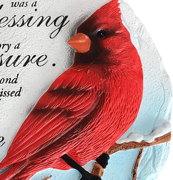 Spoontiques - Garden Décor - Cardinal Stepping Stone - Decorative Stone for Garden-Ruum Studio Home