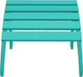 WestinTrends Outdoor Ottoman, Patio Adirondack Ottoman Foot Rest, All Weather Poly Lumber Folding Foot Stool for Adirondack Chair, Widely Used for Outside Porch Pool Lawn Backyard, Turquoise-Ruum Studio Home