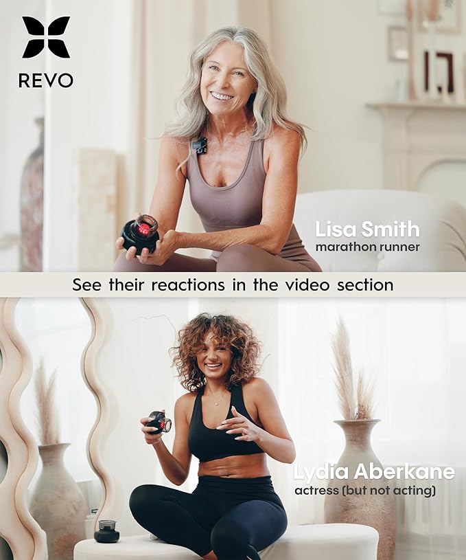 REVO The Original 4-in-1 Smart Cupping Therapy Massager, Red Light Therapy for Targeted Pain Relief, Knots, Aches, Muscle Soreness, Circulation & Tighter Skin, Portable Electric Massager- 2 Pack-Ruum Studio Home
