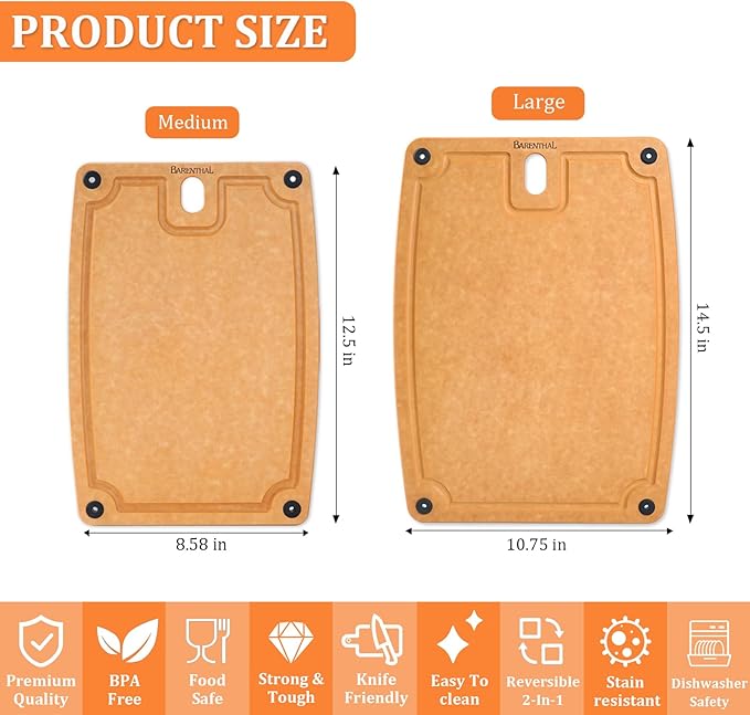 cutting boards for kitchen dishwasher - 2PC cutting board set double-sided with Non-Slip Feet and Juice Groove Composite chopping board for kitchen knife Friendly Cut Meat, Fruit,Vegetable-Ruum Studio Home