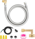Roastove Universal Dishwasher Installation Kit,4 Ft Stainless Steel Dishwasher Hose,Burst Proof Water Supply Line with 3/8" Compression Connections-Ruum Studio Home