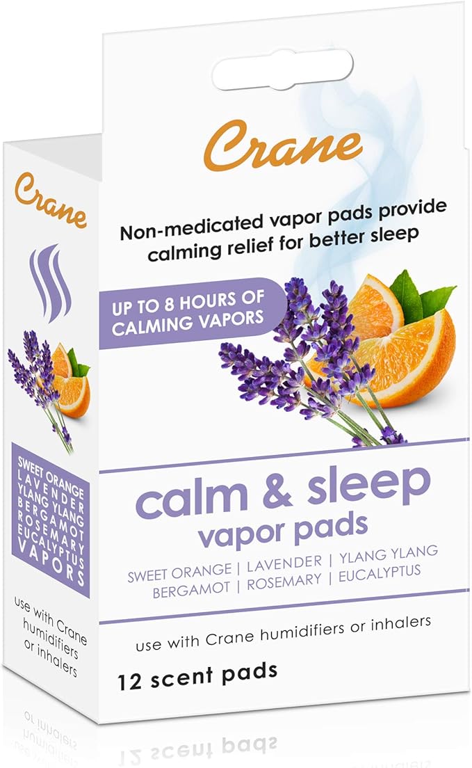 HealthSmart 500ML Essential Oil Diffuser, Humidifier and Aromatherapy Diffuser Bundle with Crane Lavender Orange Universal Vapor Pads, 12 Count-Ruum Studio Home