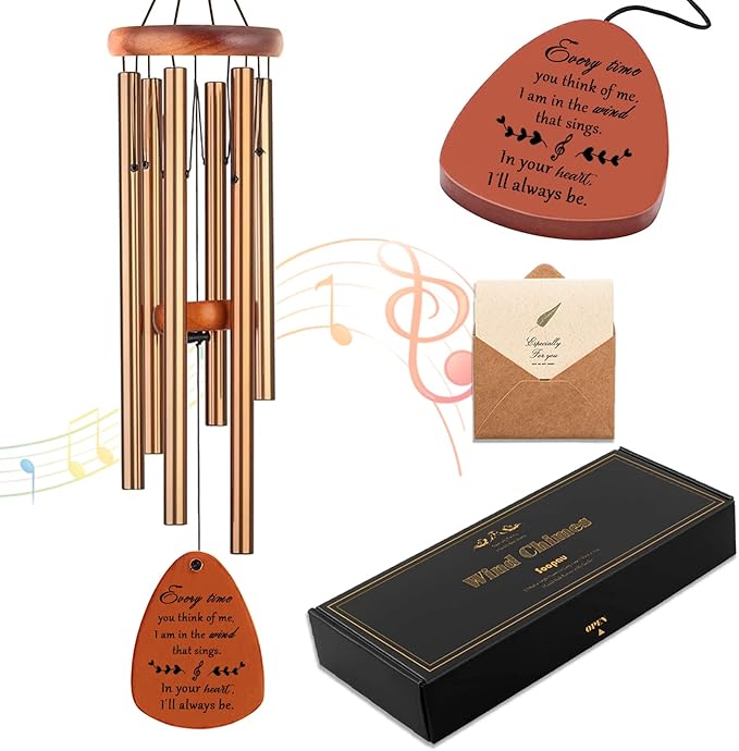 Memorial Gifts, Sympathy Wind Chimes Memorial Wind Chimes for Loss of Loved One Prime, Sympathy Gift, Bereavement/Remembrance Gifts in Memory of Loved One Mother Father, 30" Wooden-Ruum Studio Home