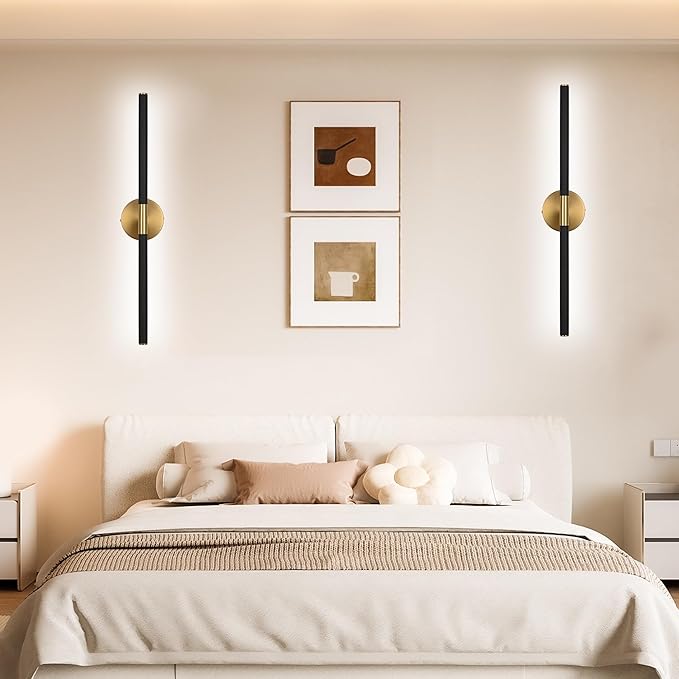 BONLICHT Bathroom Light Fixtures Over Mirror 24 Inch, 12W 350°Rotatable Dimmable 2700-5500K LED Wall Vanity Light Bar Black and Brushed Brass Modern Bathroom Vanity Lights picture and display lighting-Ruum Studio Home
