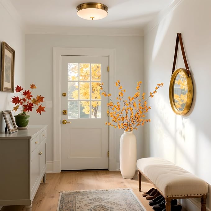 4Pcs Fake Flowers Blossom Branches Artificial Flowers for Indoor Decor, Faux Long Stem Realistic Indoor Plants for Vase Wedding Home Office Bedroom Party Table Centerpieces Decor-Ruum Studio Home