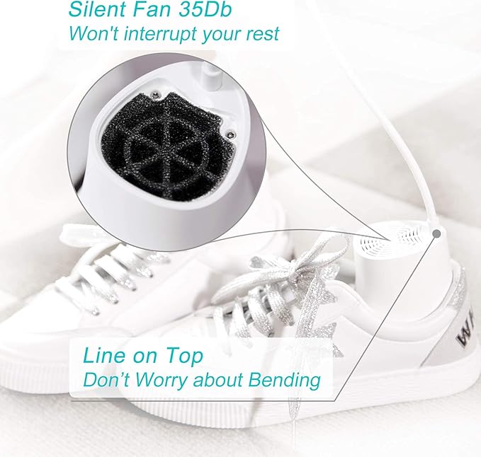 Shoe Dryer and Deodorizer with Timer - Shoes Boots Socks Gloves Dryer Warmer, Adult-Foot-Shaped | No Noise | Strong Wire | US Plug (PM20)-Ruum Studio Home