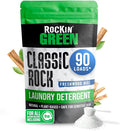 Rockin' Green Classic Rock Laundry Detergent (90 Loads), Plant based, All Natural Laundry Detergent Powder, Vegan and Biodegradable Odor Fighter, Safe for Sensitive Skin, 45 oz (Freshwood Mac)-Ruum Studio Home