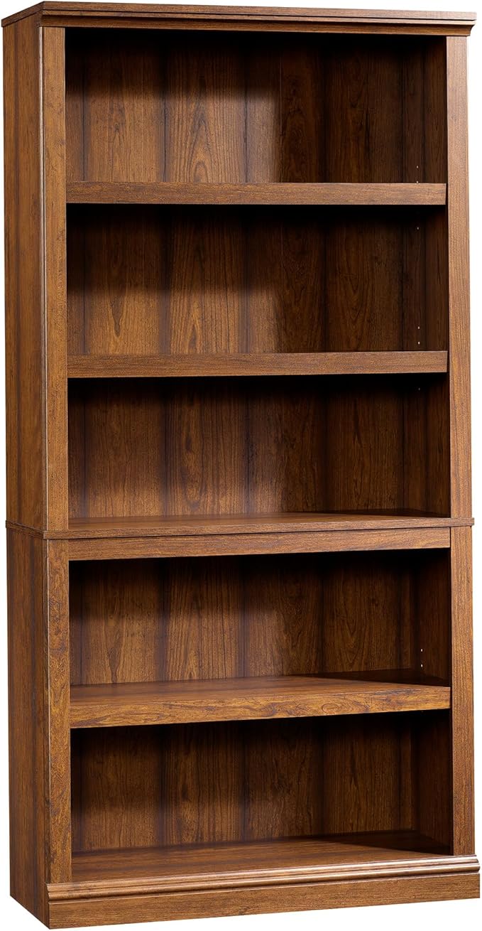 Sauder Miscellaneous Storage 5-Shelf Bookcase/ Book shelf, Washington Cherry finish-Ruum Studio Home