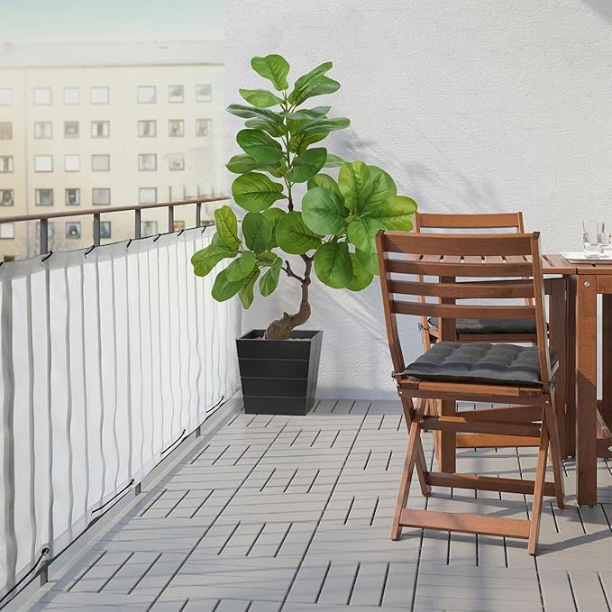 Artificial Fiddle Leaf Fig Tree 49" Fake Potted Tree with Trunks Artificial Tree Realistic Fake Plant for Modern Home Office Living Room Floor Decor Indoor Outdoor-Ruum Studio Home