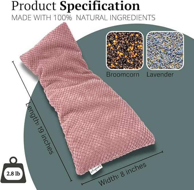 Solayman's Heating Pads for Cramps - Pink, Removable Cover, Lavender Scented-Ruum Studio Home
