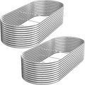 FRIZIONE 2pcs Tall 4x2ft Galvanized Raised Garden Bed Outdoor,Steel Garden Bed for Vegetables,Above Ground Garden Box for Flower,Metal Raised Beds for Gardening-Ruum Studio Home