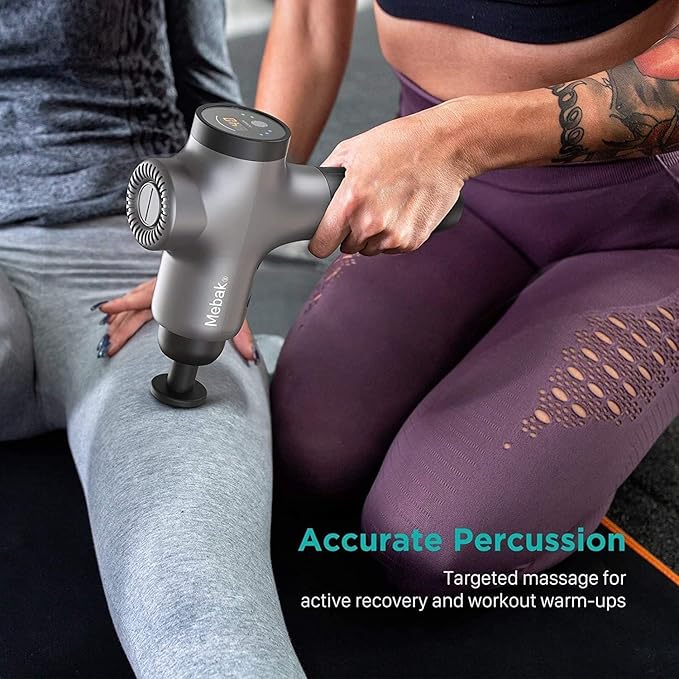 Mebak 3 Massage Gun, Massage Gun Deep Tissue for Athletes, Professional Muscle Percussion Massage Gun,Massager Gun for Shoulder Leg Back Body Pain Relief,Quiet Portable Sport Massager, Gifts for Him-Ruum Studio Home