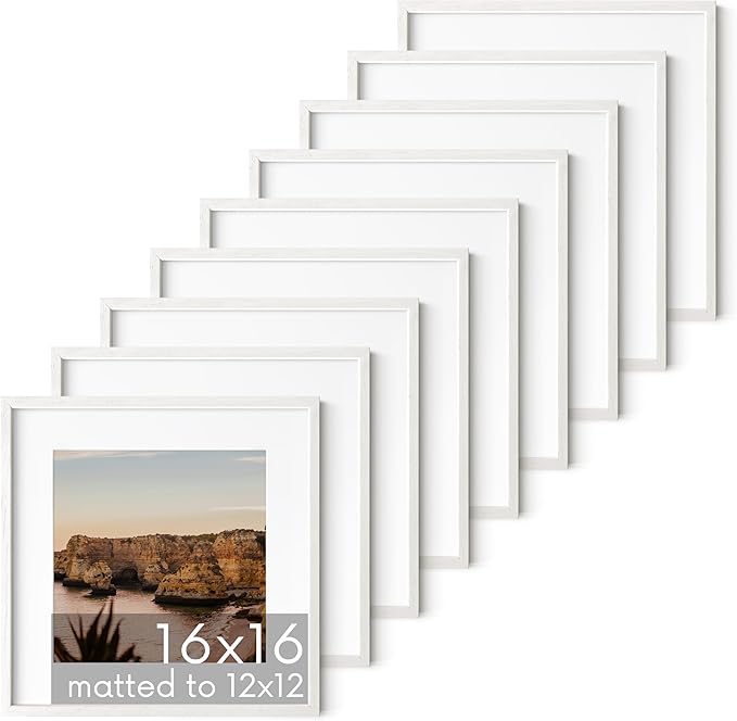 HAUS AND HUES White Square Frames Set of 9-16x16-Ruum Studio Home