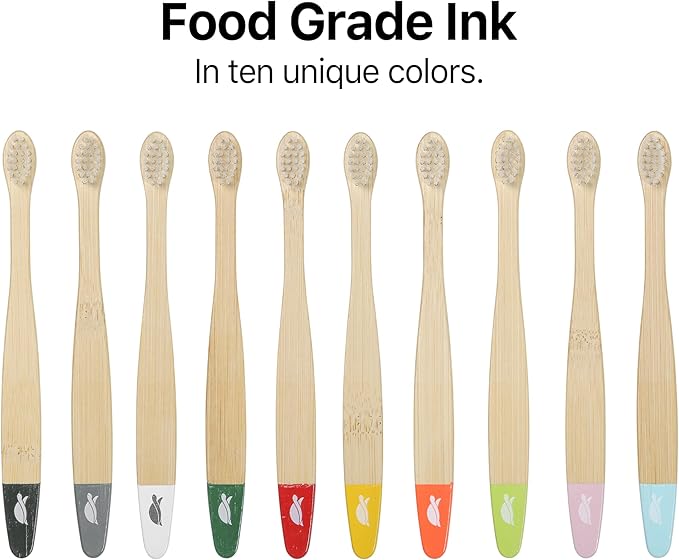 Sea Turtle Plant-Based Bristles, Ultra-Soft Bamboo Toothbrushes, Individually Sealed for Babies (10 Pack)-Ruum Studio Home
