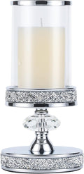 Candle Holder for Pillar Candle, Pillar Candle Holders for Wedding, Coffee Dining Table, Christmas, Table Centerpieces, Home Décor ZXC048D (1 Crystal Ball)-Ruum Studio Home