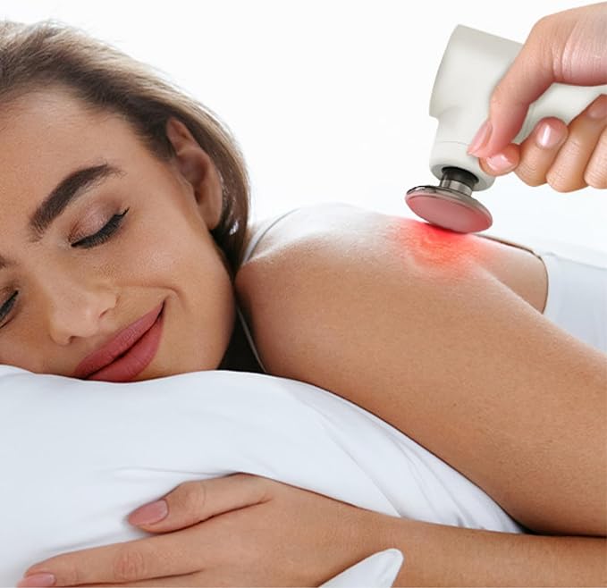 Mini Thermal Massage Gun with Heat, Portable Deep Tissue Percussion Massager, Color Silicone Sleeves Travel Size-Ruum Studio Home