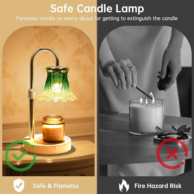 GEEZO Fragrance Candle Warmer Lamp，Electric Candle Warmer with Timer & Dimmer，Mom Christmas Birthday Gifts for Women, House Warming Gifts New Home Bedroom Decor-Ruum Studio Home