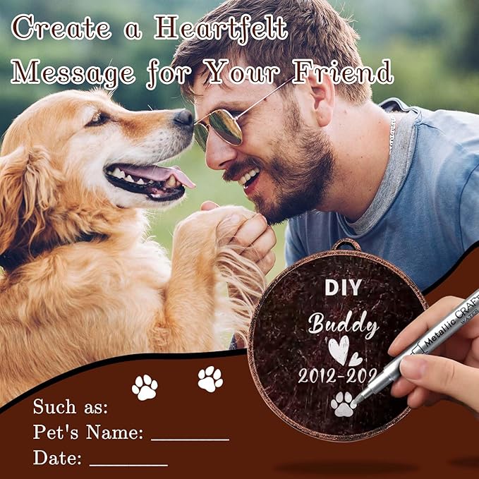 Dog Memorial Gifts, 34" Pet Memorial Wind Chimes for Loss of Dogs, Pet Loss Passing Away Remembrance Sympathy Bereavement Gift, DogPaw Vintage Wind Chime for Outside (DIY 34" Pet Memorial)-Ruum Studio Home